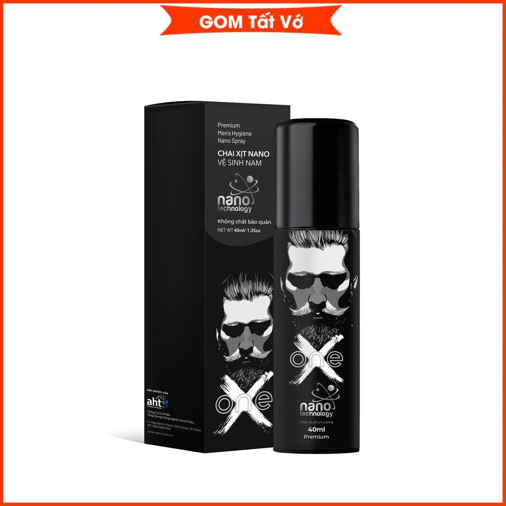 Chai xịt vệ sinh nam giới ONEX Nano Bạc 40ml - Chính Hãng Aht - Khô tự nhiên không cần rửa nước