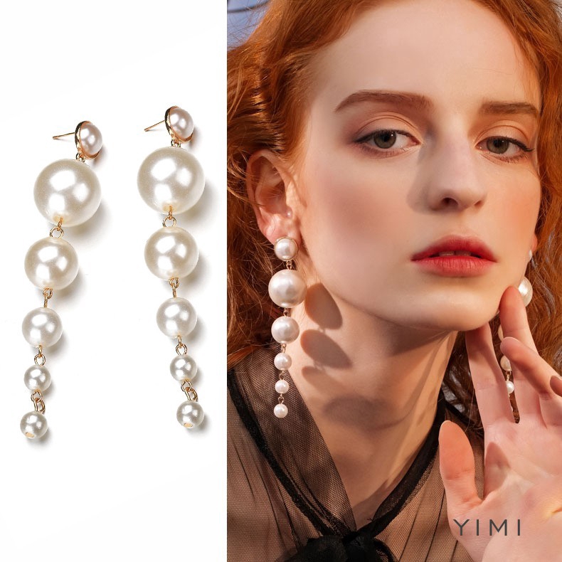 Khuyên Tai Dáng Dài Đính Đá Sang Trọng Trẻ Trung Hợp Thời Trang