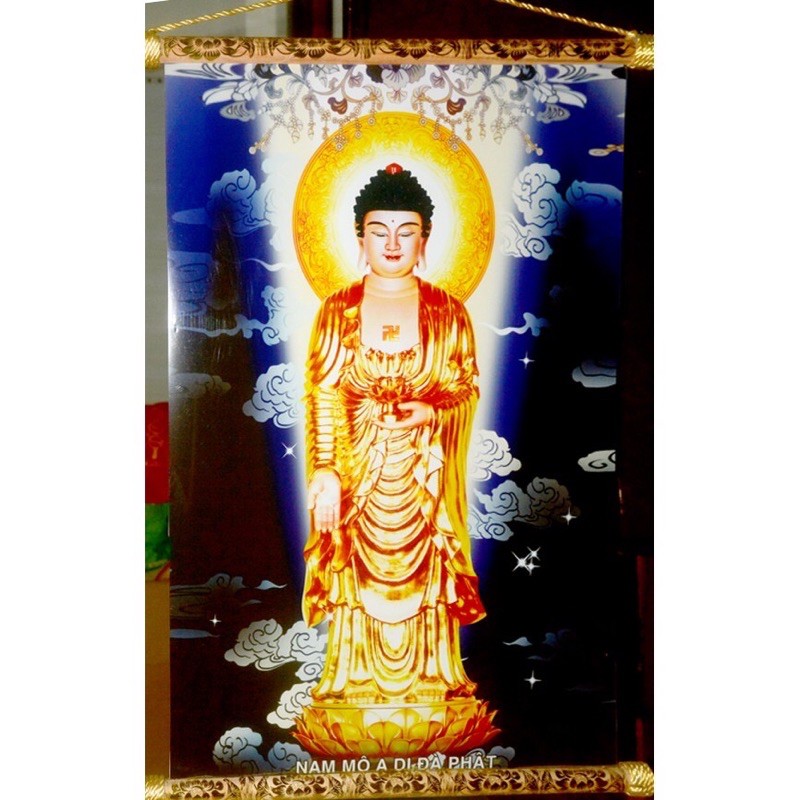 Tranh Đức Phật a di đà treo tường khổ 46x62
