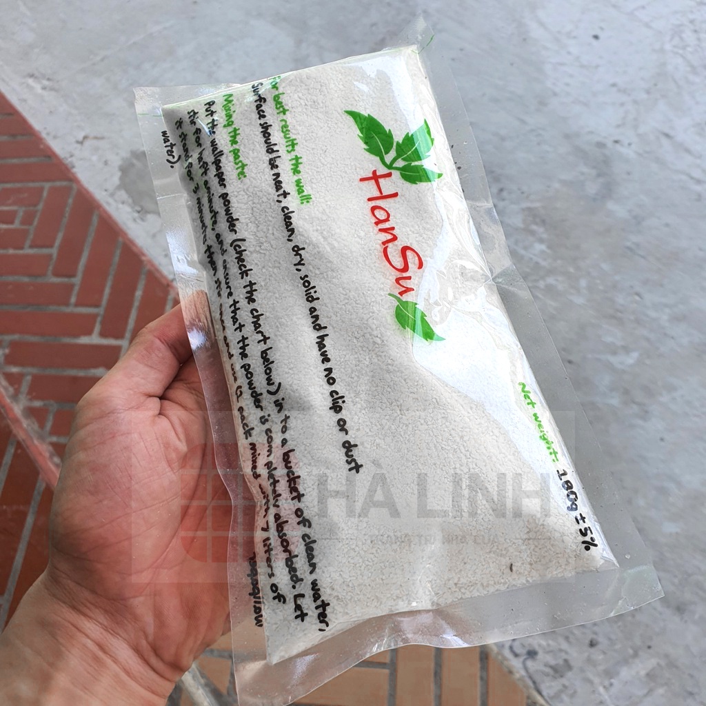 Keo Bột Dán Tường Hàn Quốc HANSU Nhập Khẩu Loại Tốt Túi 180g - Trang Trí Hà Linh