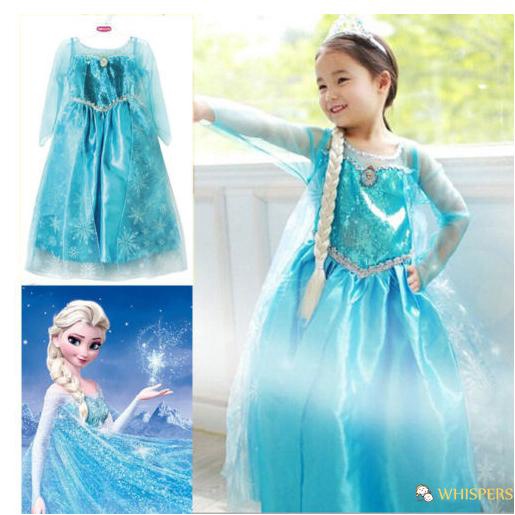 Bộ Đồ Hóa Trang Công Chúa Anna Elsa Xinh Xắn Cho Bé Gái Từ 3-8 Tuổi