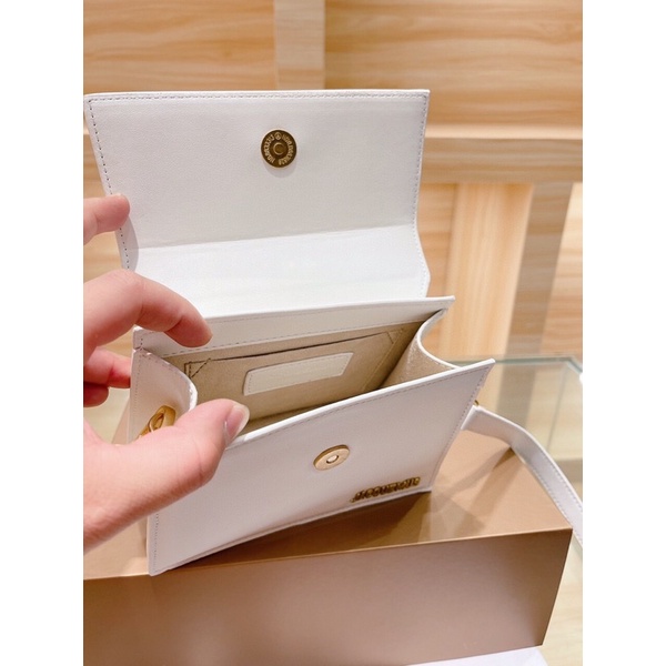 Túi xách JACQUEMUS sz 18 mẫu new 2021 chất da thật sẵn đen và cam