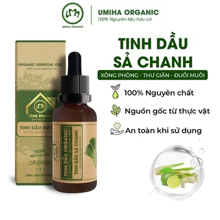 Tinh dầu Sả Chanh hữu cơ UMIHOME nguyên chất 10ml - Dùng xông, tắm, khử mùi, đuổi chống muỗi côn trùng, giảm stress