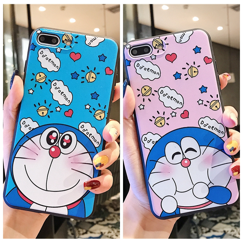 Ốp điện thoại in hình Doraemon dễ thương cho Samsung J2 J7 J5 Prime Pro J4 J6 Plus J8 2018 Note 10 Plus