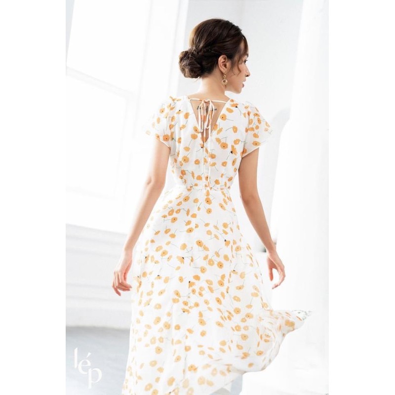 VNU267 - VÁY TƠ XƯỚC HOA CAM CỔ TIM | BigBuy360 - bigbuy360.vn