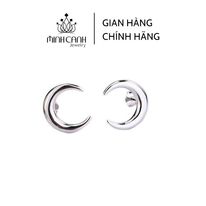 Bông Tai Trăng Khuyết Trơn Mini - Minh Canh Jewelry