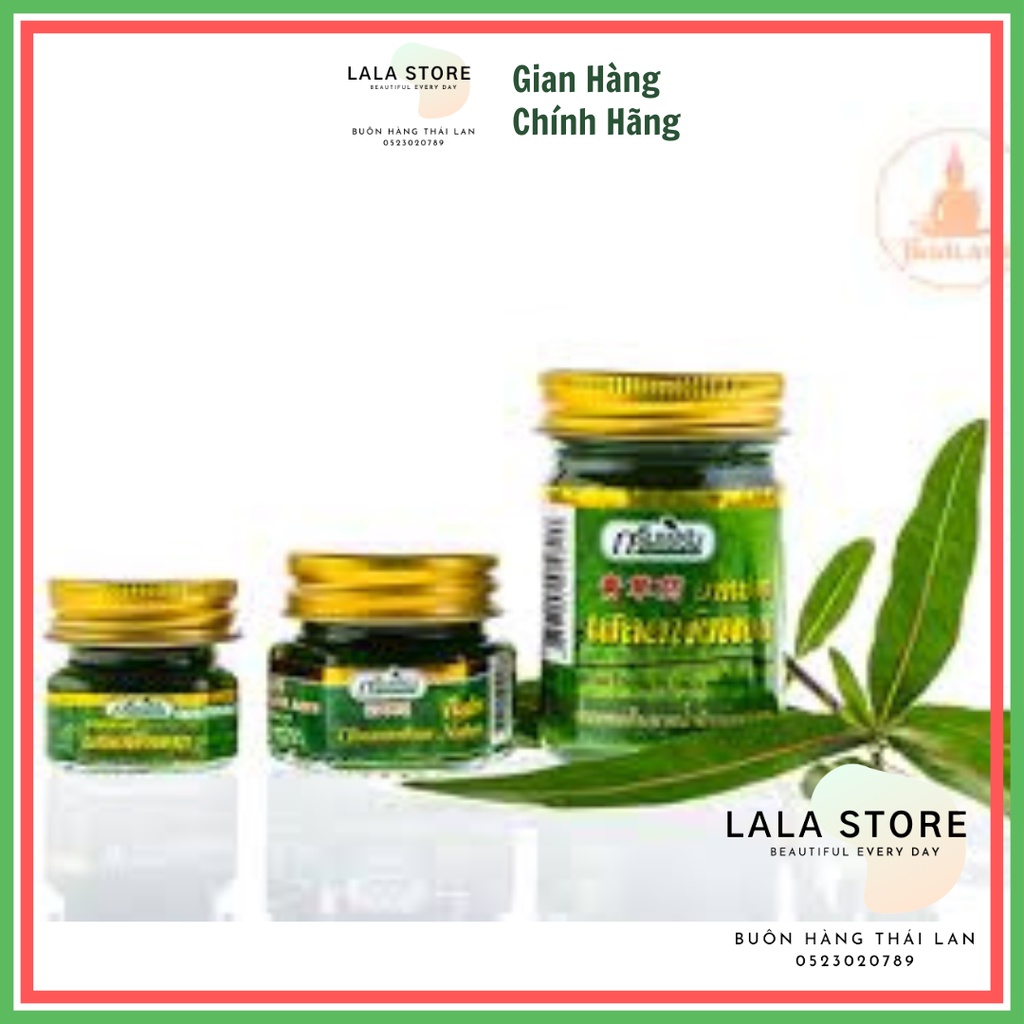 BILL THÁI-01 Hủ Dầu Cù Là Nắp Vàng Thơm Clinacanthus Nuthans Thái Lan