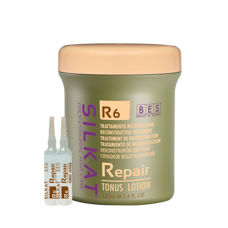 Huyết thanh và phục hồi cân bằng tóc Bes Hergen Silkat Repair R6 Tonus Lotion 12mlx10