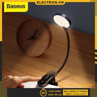 Đèn đọc sách mini, pin sạc tiện dụng Baseus Comfort Reading Mini Clip Lamp (Dịu mắt, chân kẹp, 3 mức sáng, 350mAh, 24h)