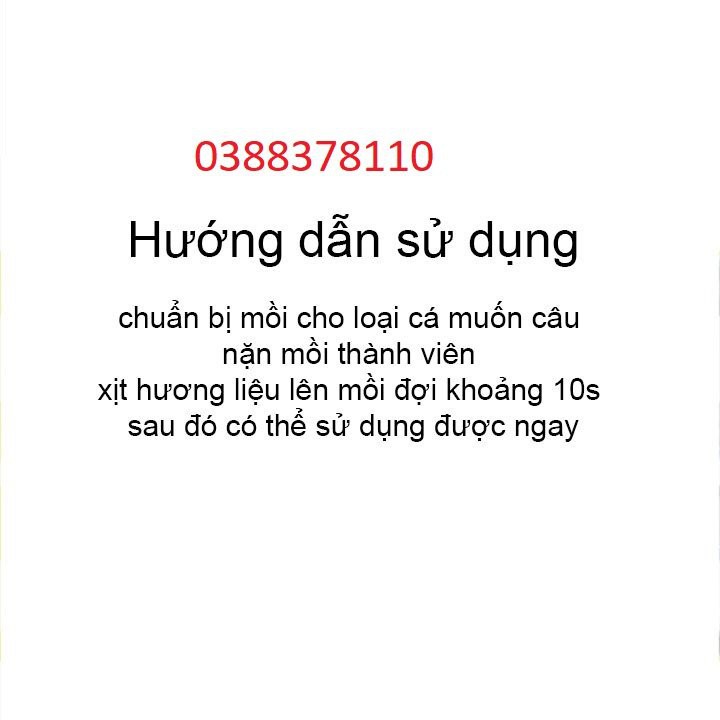 Mồi Dụ Cá Dạng Xịt Được Làm Từ Tinh Dầu Hương Liệu Dụ Cá Thu Hút Các Loại Cá Trắm, Chép, Trôi, Mè