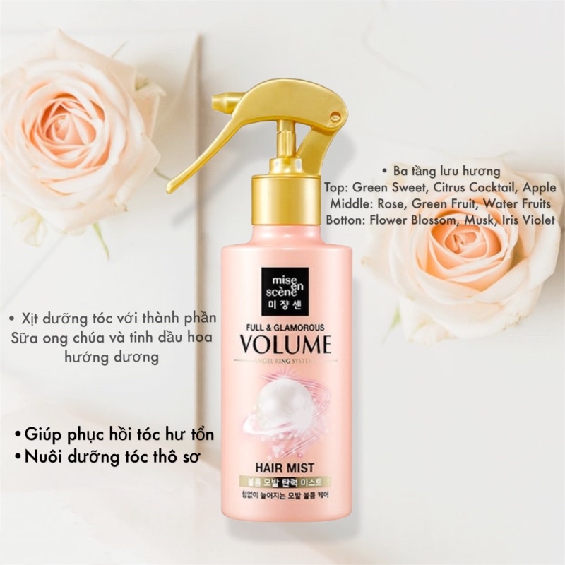 Xịt dưỡng tóc Full & Glamorous Volume Hair Mist 200ml l