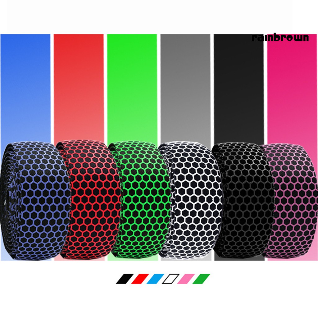 Bộ 2 Băng Quấn Tay Lái Xe Đạp Thiết Kế Kiểu Tổ Ong Thoáng Khí Mềm Mại Kèm Chốt Cắm