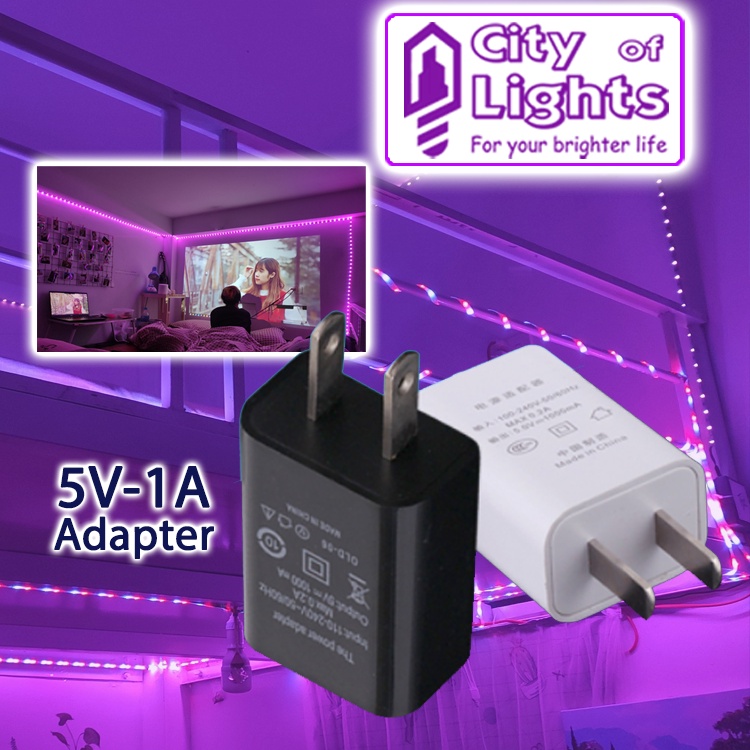Củ sạc cấp nguồn 5V-1A cho các loại điều khiển đèn LED tiktok, sạc pin điện thoại