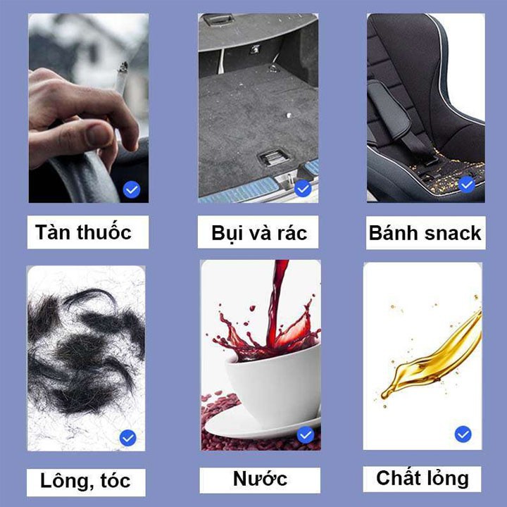 Máy hút hụi oto 4 in 1 tiện lợi