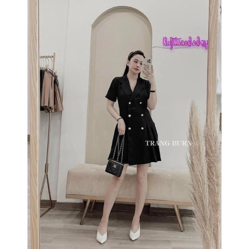 Váy nữ 6 cúc chất đũi trượt siêu xinh