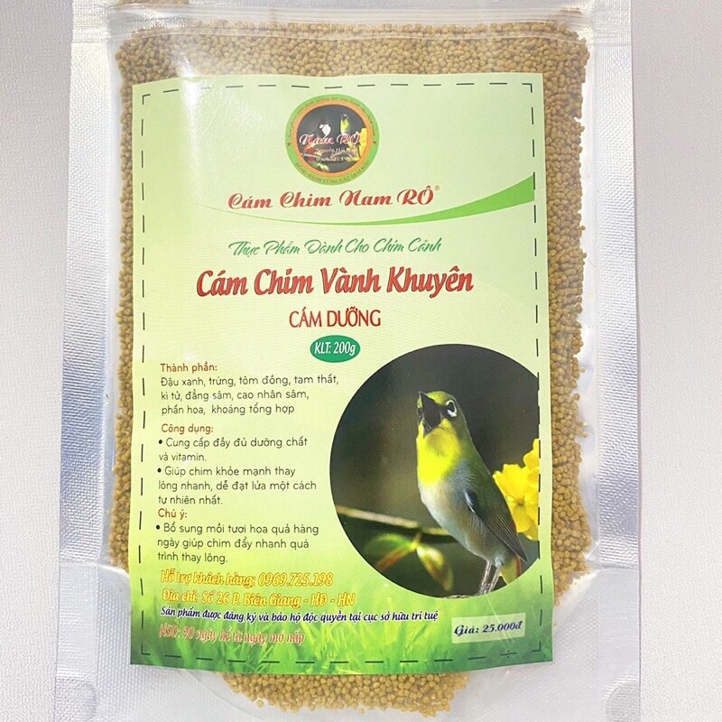 Cám Nam Rô Chim Vành khuyên- Cám nam rô 200gr cám dưỡng