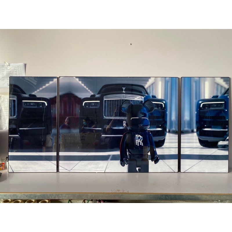 Tranh tráng gương cao cấp gấu kaws/ bearbrick