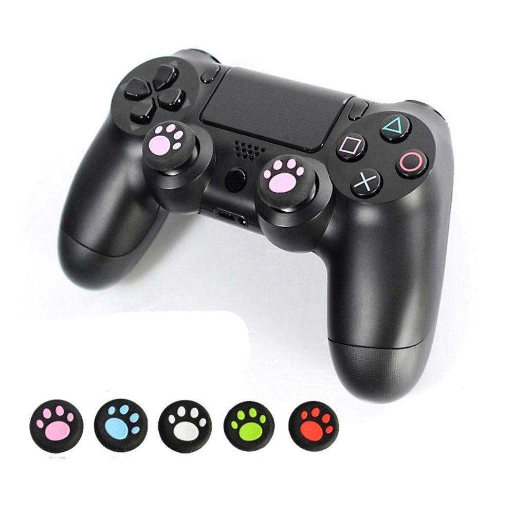 Aaron1 Set 2 Nút Bấm Hình Chân Mèo 5 Màu Cho Tay Cầm Chơi Game  Ps3 Ps4 Xbox One 360