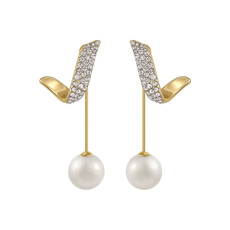 Bông Tai Đính Ngọc Trai Sang Trọng Cho Nữ