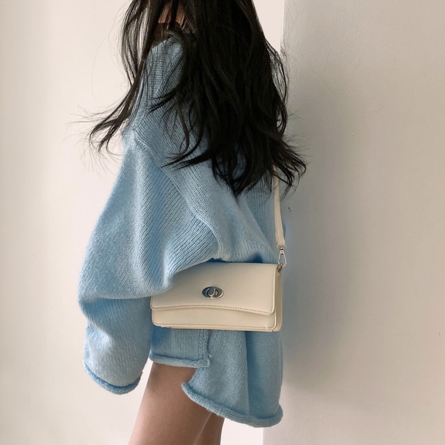 Áo sweater nữ SUXI tay dài cổ V màu trơn đơn giản