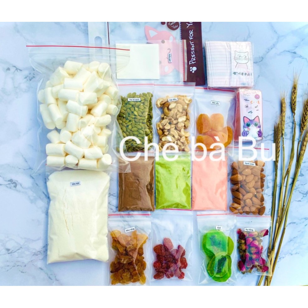 Tự chọn nguyên liệu làm kẹo Nougat (kẹo hạnh phúc)