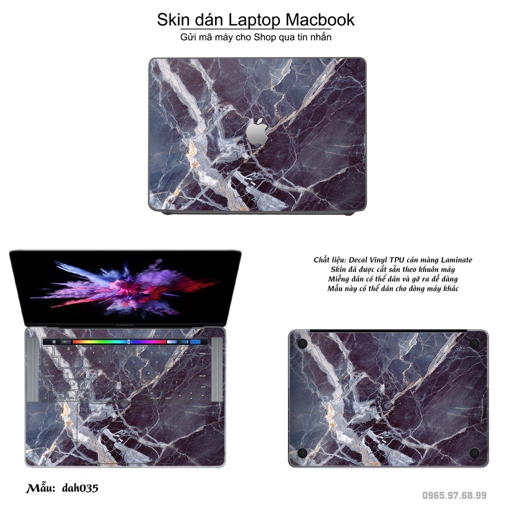 Skin dán Macbook mẫu vân đá (đã cắt sẵn, inbox mã máy cho shop)