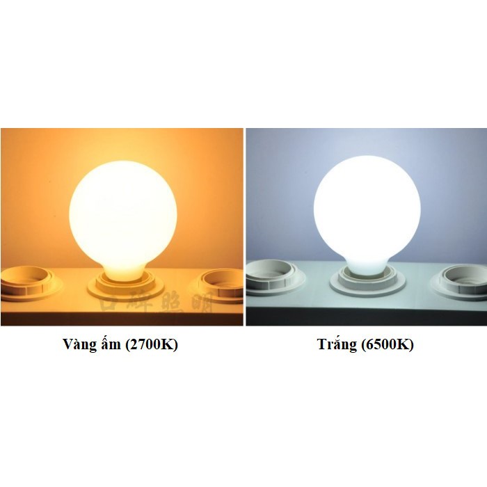 Bộ 10 dây đèn thả trang trí bóng thủy tinh đục G80 7W