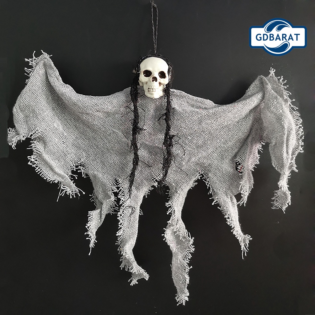 Phụ Kiện Trang Trí Halloween Hình Đầu Lâu Bằng Vải Treo Tường