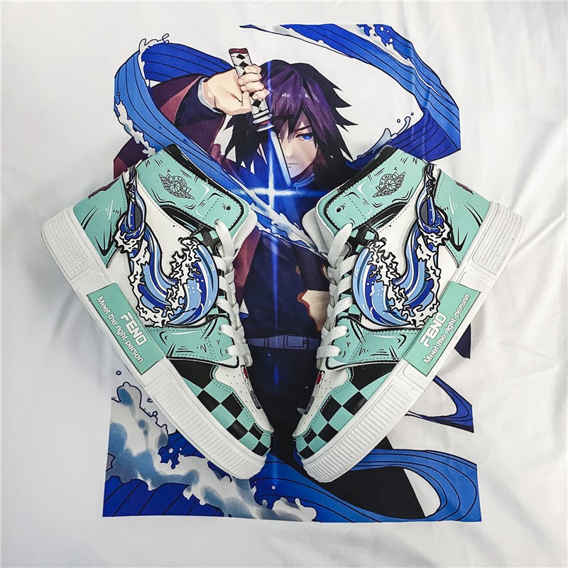 [Mã FACBGO245 giảm 10K đơn bất kì] Giày Thể Thao Cổ Cao Họa Tiết Hoạt Hình Size 35-44 Demon Slayer # Air Force 1 | BigBuy360 - bigbuy360.vn