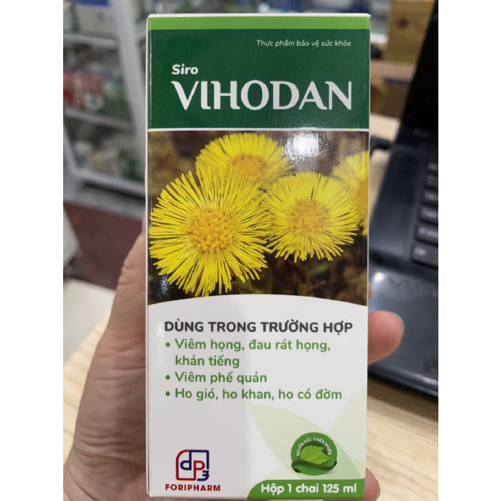 Siro Vihodan Tw3 hỗ trợ bổ phế giảm ho và đau rát họng chai 125ml