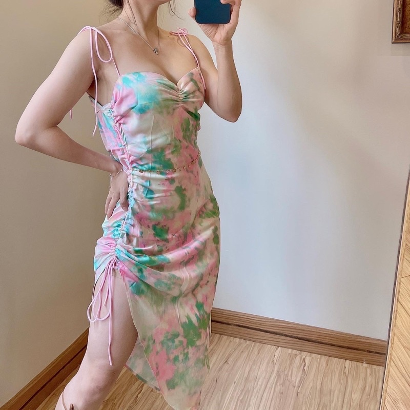 (V-Chang House) Đầm rút dây quyến rũ (hình thật của shop)