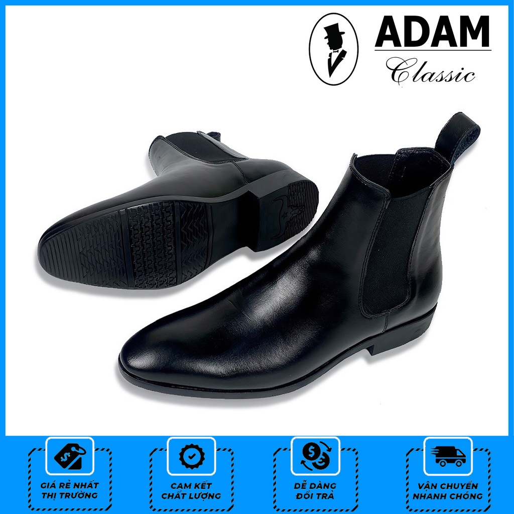 Chelsea Boots Da Nhập khẩu Cao Cấp Không Nhăn - Tăng chiều cao tối đa 5cm