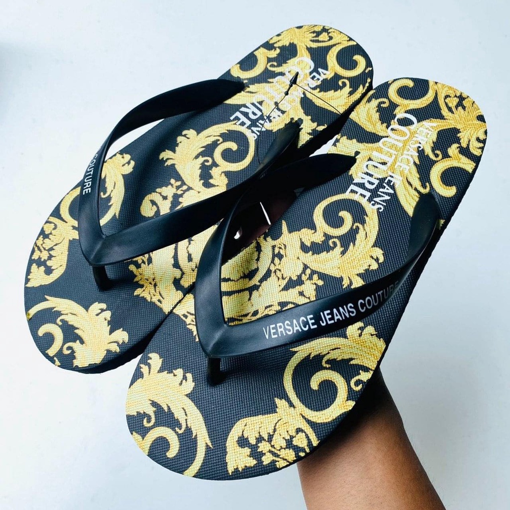 Dép Kẹp Nam Dép Xỏ Ngón Nam Mẫu Versace Hoa Văn