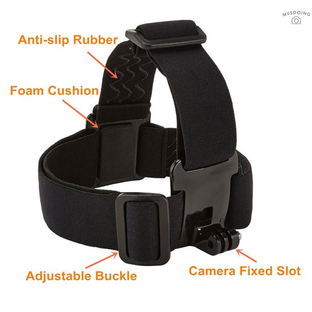 ღ  Three-piece Suit Adjustable Action For Gopro Camera Chest Strap Headband Floating Hand Grip Accessories Headstrap Professiona Mount Tripod Helmet Sport