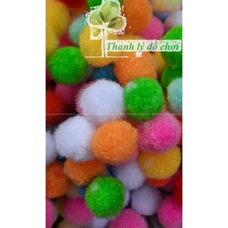 Hạt pom pom nhiều màu làm slime