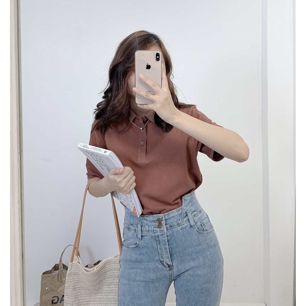 AT367 Áo thun Polo nữ, chất vải 100% co dãn thoáng mát tốt | BigBuy360 - bigbuy360.vn