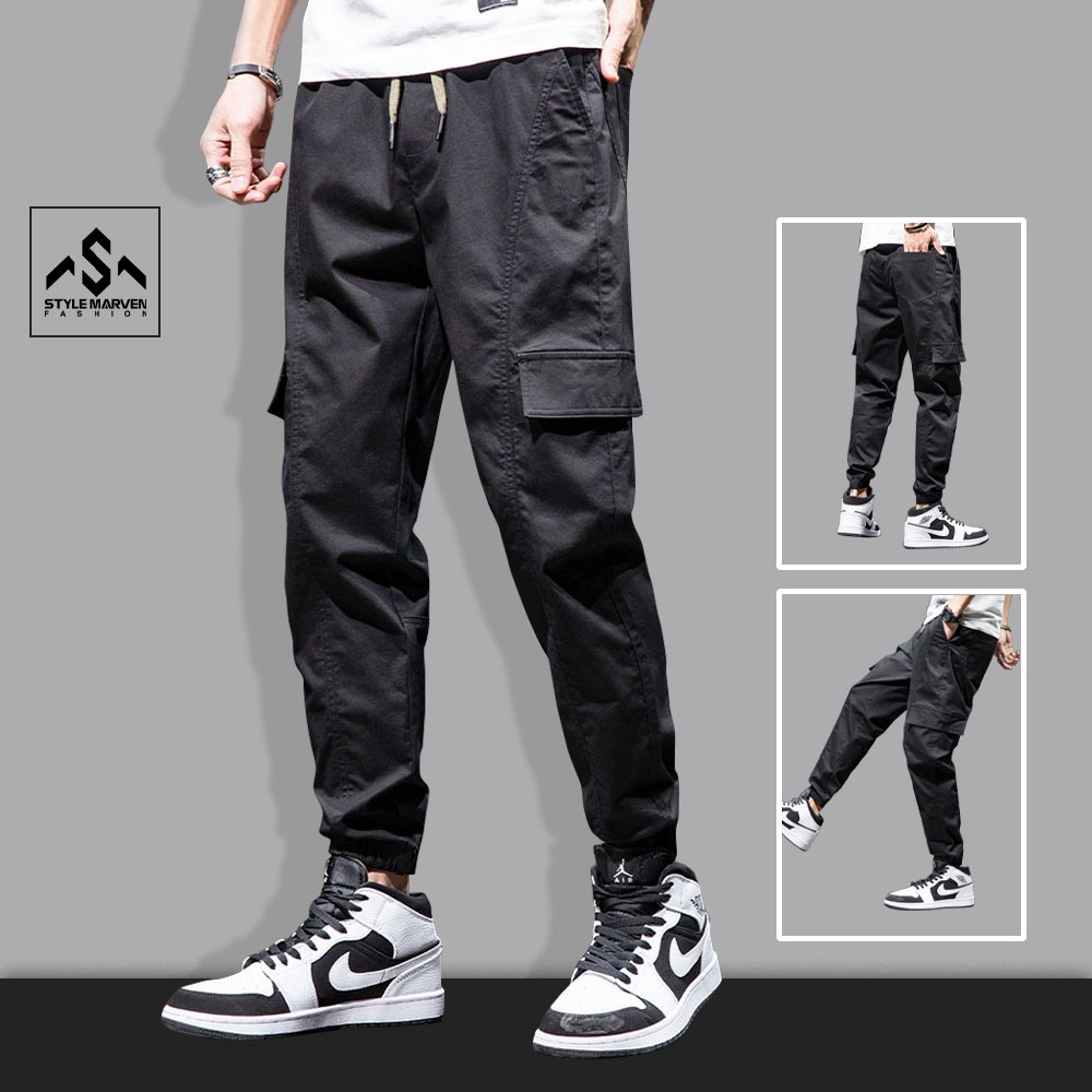 Quần jogger kaki nam bo gấu STYLE MARVEN dáng thể thao hiphop - QUAN SM003