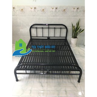 Giường sắt mỹ nghệ nhiều kích thước từ 1m đến 1m8 mẫu 05 - Bảo An