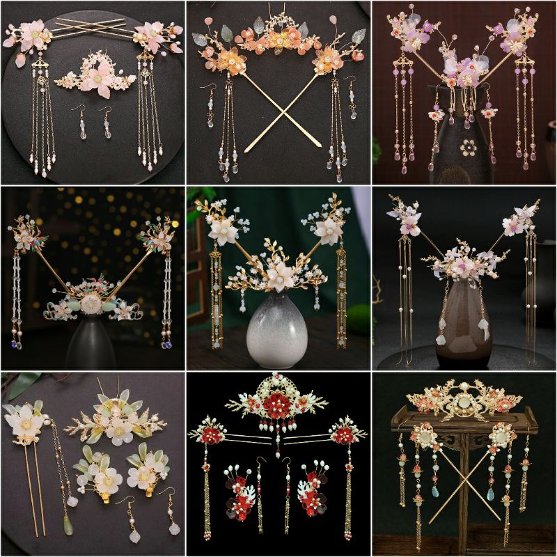 BỘ KIM QUAN CÀI ĐẦU CỔ TRANG HanFU CÁC MẪU MỚI