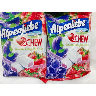 KẸO MỀM ALPENLIEBE 2 CHEW VỊ HƯƠNG DÂU NHO (25 viên / gói)