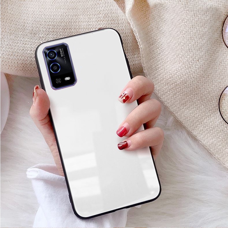 Ốp Lưng OPPO A55 Mặt kính gương sáng bóng cao cấp