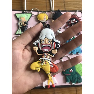 Móc chìa khóa cao su anime 2 mặt