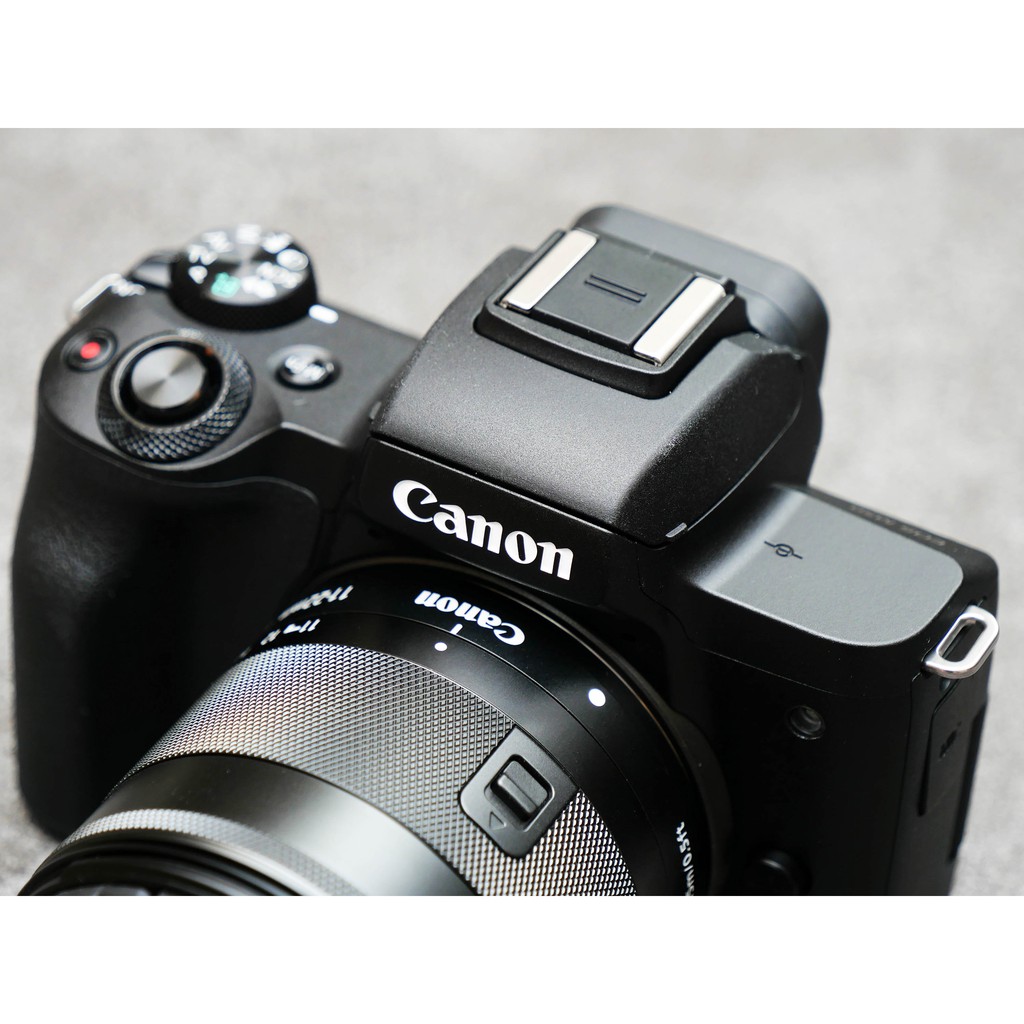 Máy ảnh Canon M50 + lens 15-45mm IS STM - 24.1mp - Quay 4k - Wifi - Mới 98%