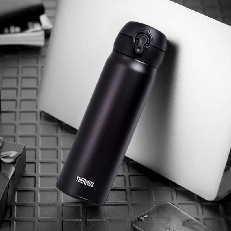 Bình giữ nhiệt số 1 Nhật Bản Thermos nút bấm 500ml. Trọng lượng siêu nhẹ, chất liệu thép không gỉ. Hàng chính hãng