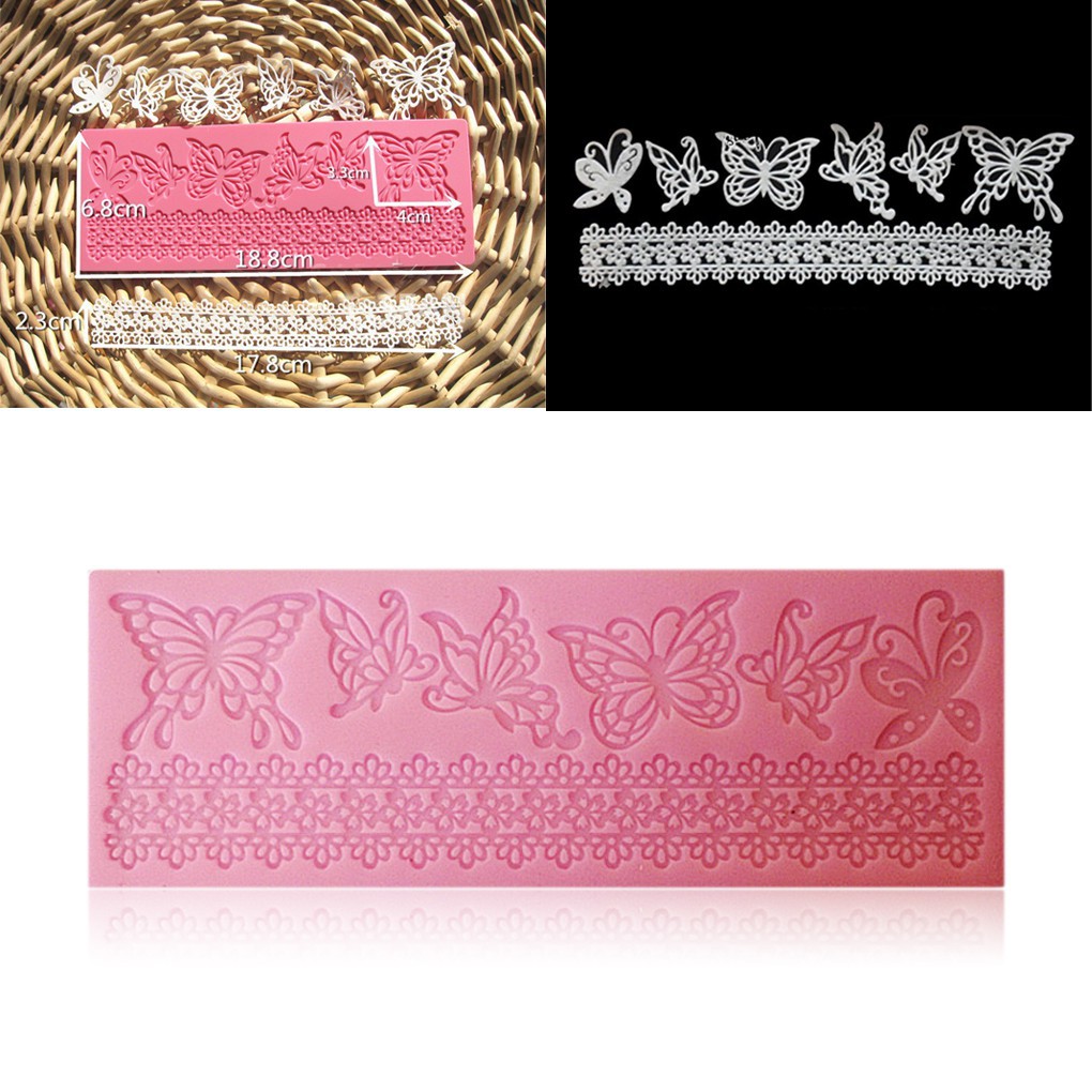 Khuôn tạo hình bánh hình bươm bướm, dải ren