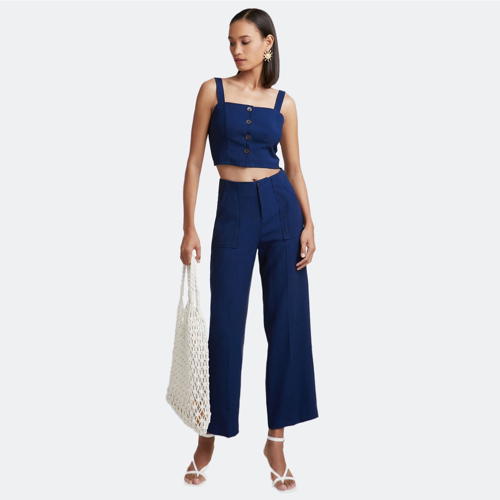 N&amp;M Set áo và quần linen thời trang nữ dài 2104124