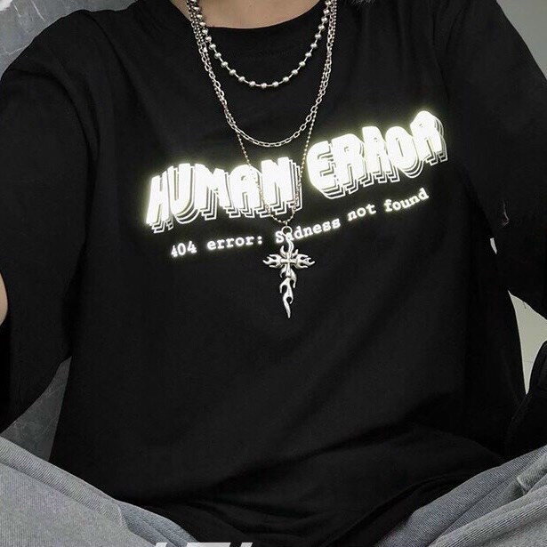 Áo phông UNISEX nam nữ form rộng tay lỡ in hình phản quang, mặc thoải mái, thoáng mát thương hiệu 2000s