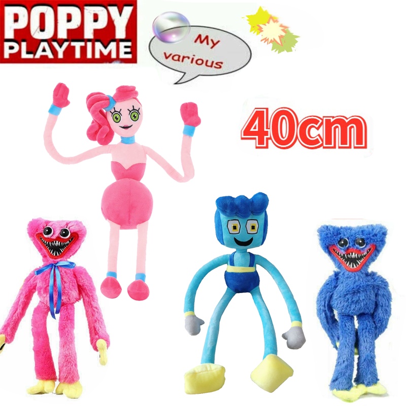 40CM Poppy Playtime Nhồi Bông Đồ Chơi Huggy Wuggy Đáng Yêu Cho Bé, PP cotton Đồ chơi thú nhồi