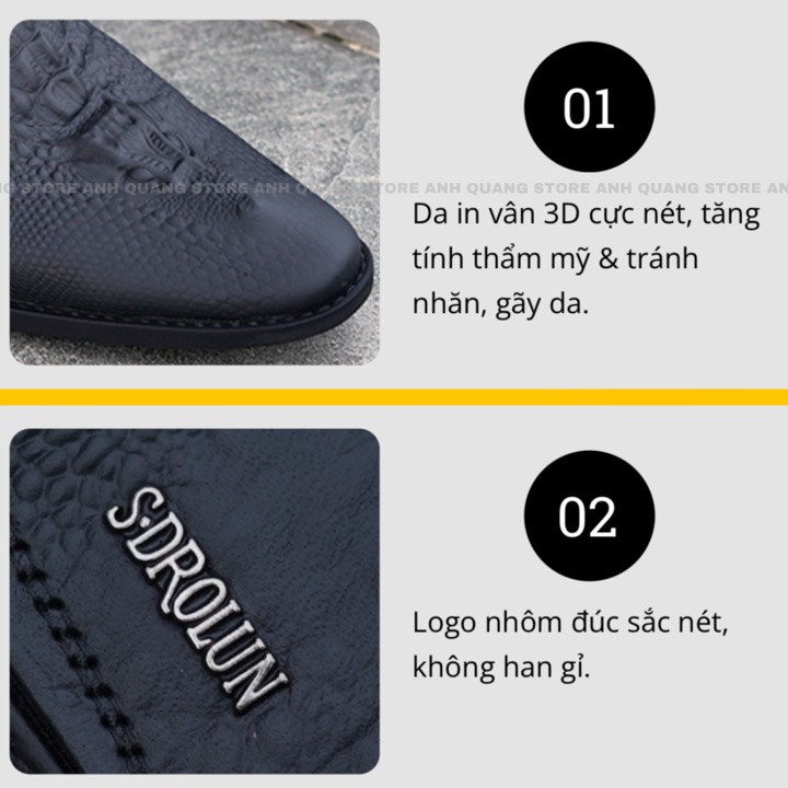 Giày tây nam da bò mềm mại đế cao su đúc khâu chắc chắn bảo hành bong nổ da trọn đời HQ027