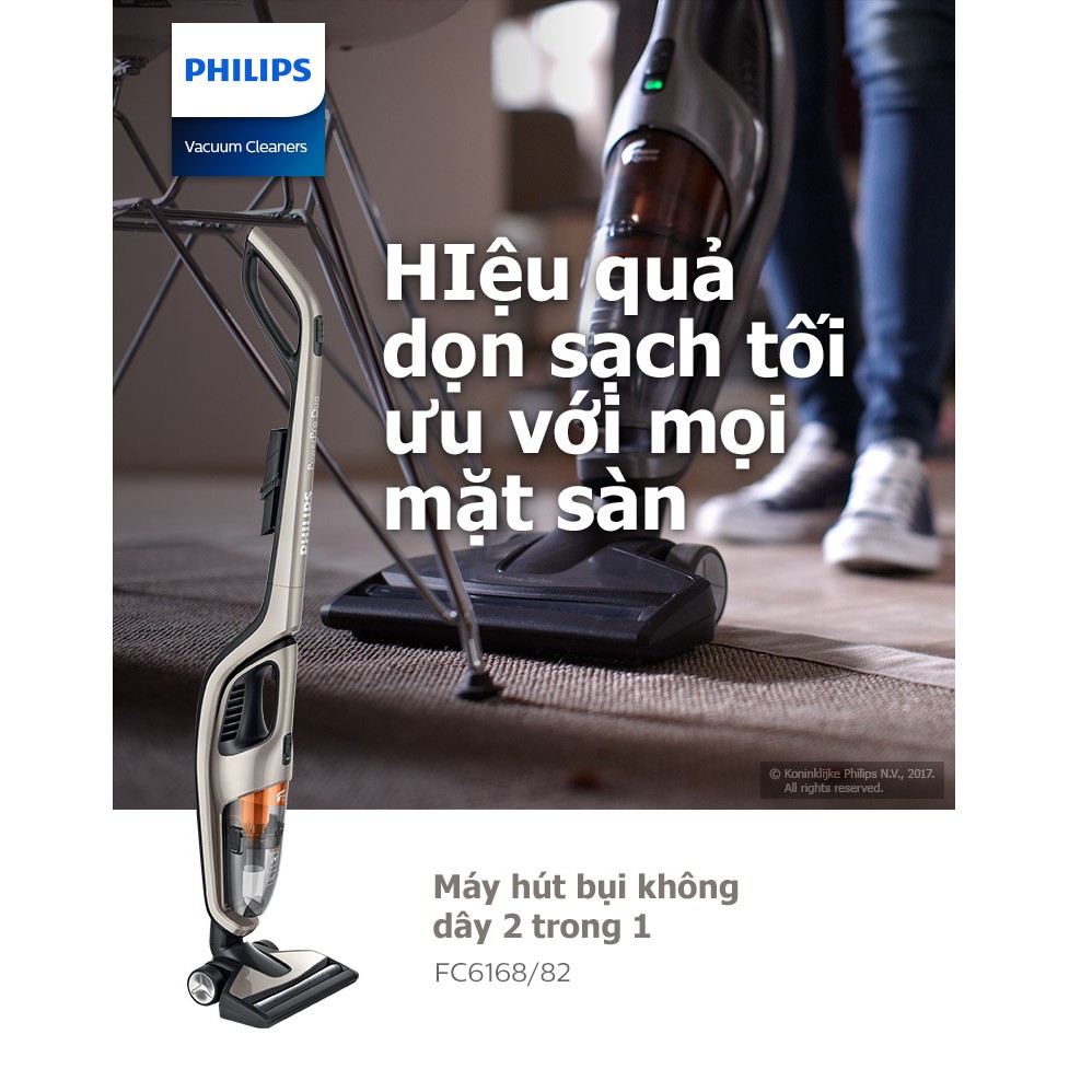 Máy hút bụi cầm tay không dây Philips FC6168 - Chính Hãng